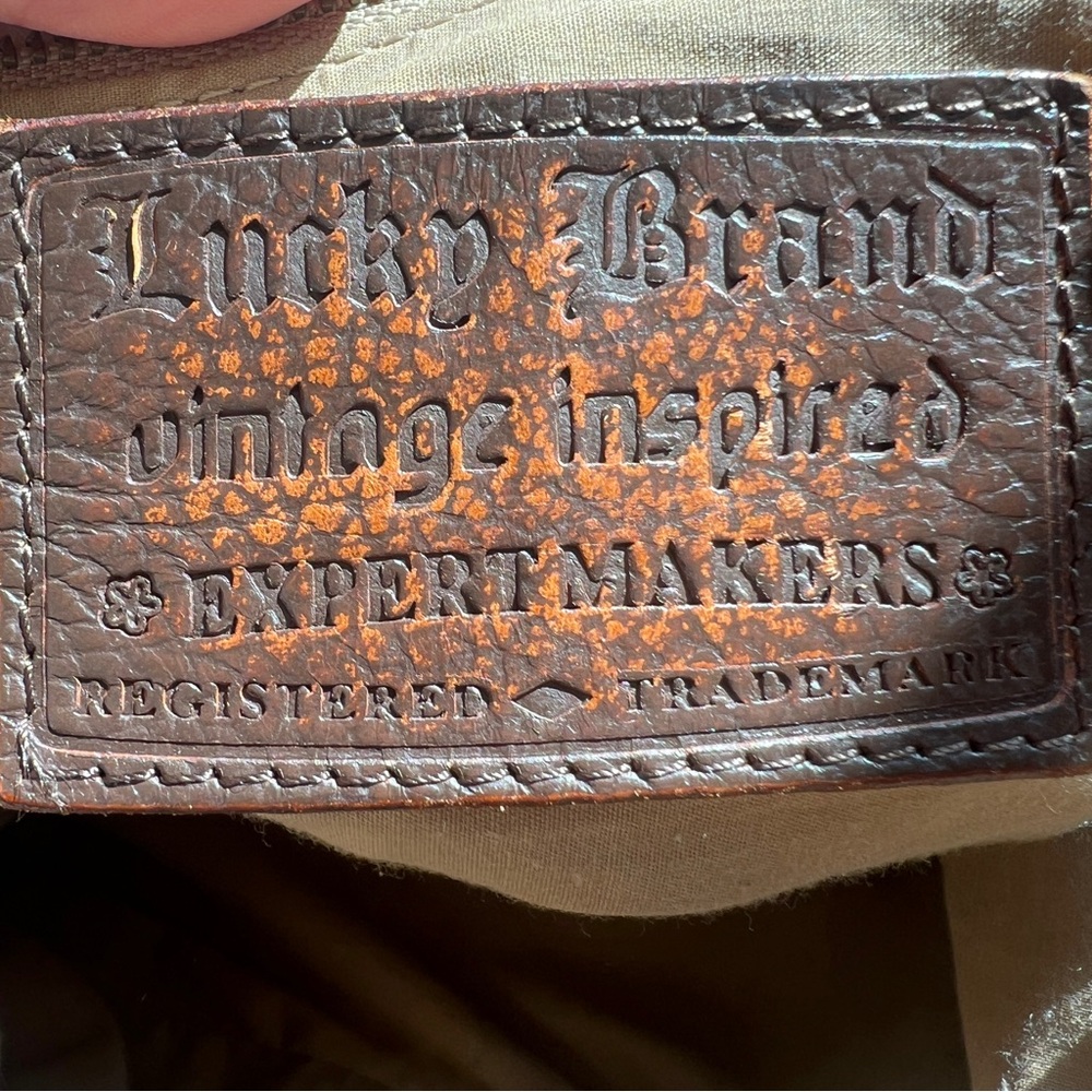 Lucky Brand Hummingbird Canvas & Suede Boho Shoulder Bag - Picture 10 of 11